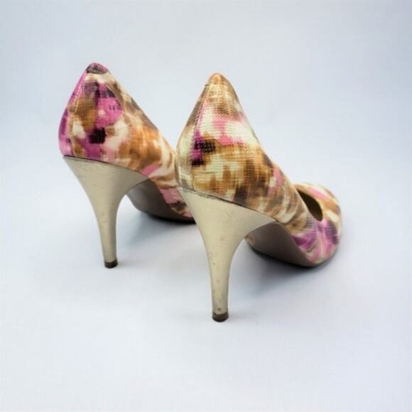 Jessica Simpson Multicolor Pixel Watercolor Barbie Style Heels/Pumps SZ 8.5 - Picture 6 of 6